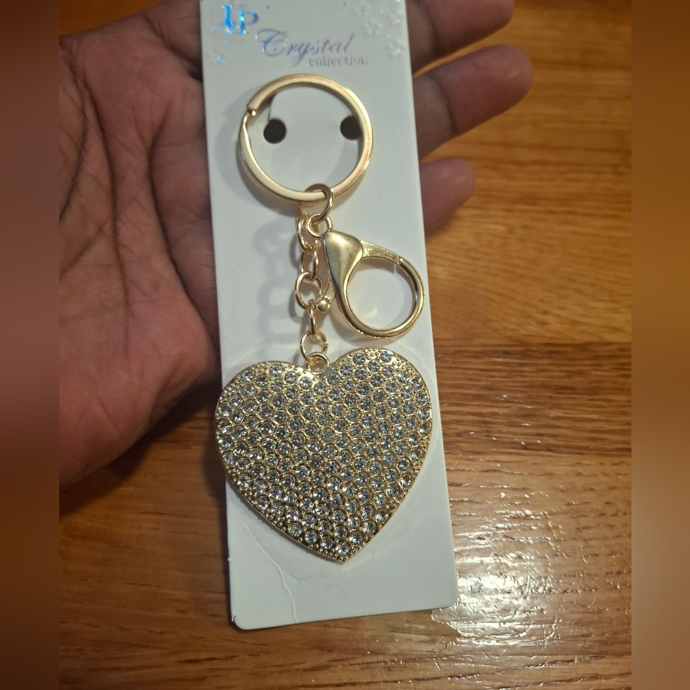Heart Bling Bag Charm/ Keychain - Picture 2 of 3